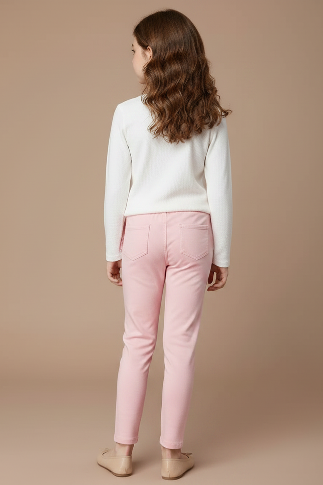 Pantalon Jupe Rose Brodé Tulle Confortable Fille - Molleton - vue 2