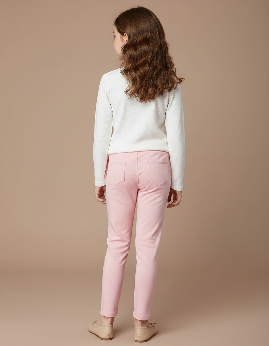 Pantalon Jupe Rose Brodé Tulle Confortable Fille - Molleton - vue 2