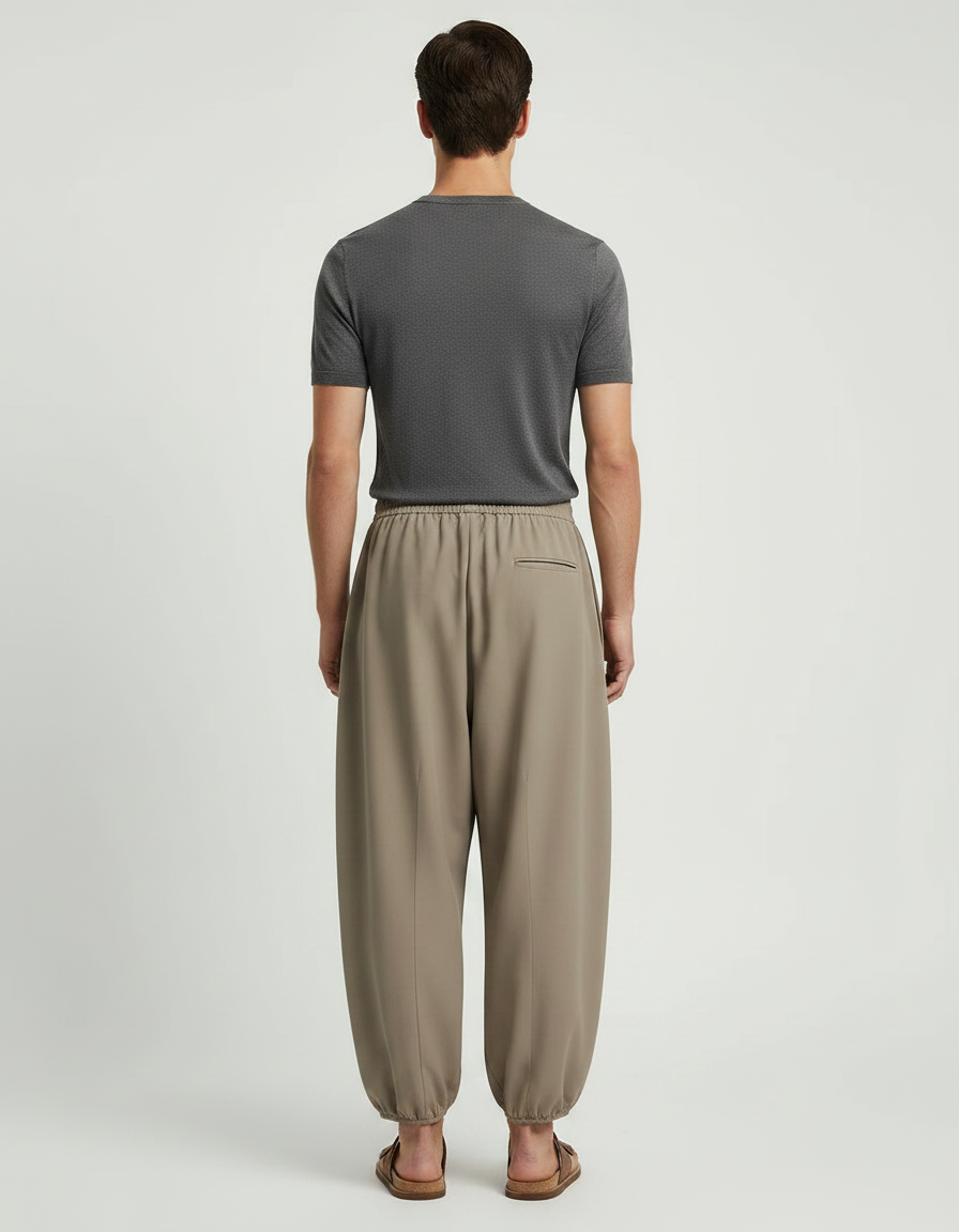 Pantalon Jupe Kaki Ample Superposé Confortable Décontracté - Polyester - vue 2