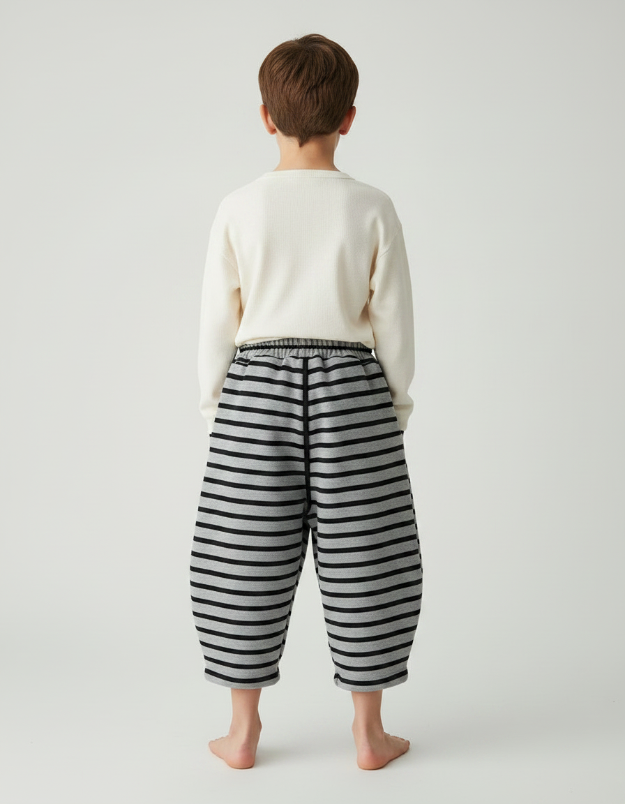 Pantalon Jupe Rayé Molletonné Épais Ample Hiver - Imprimé - vue 2