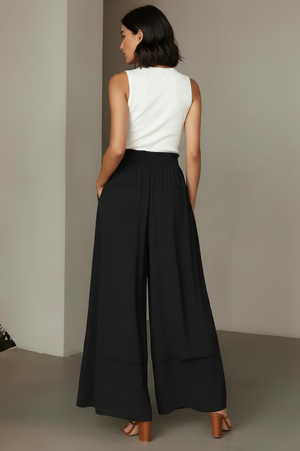 Jupes Pantalons Pour Femme - Noir Viscose - vue 2