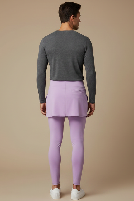 Pantalon Jupe Mauve Ample Sport Homme - Violet Polyester - vue 2