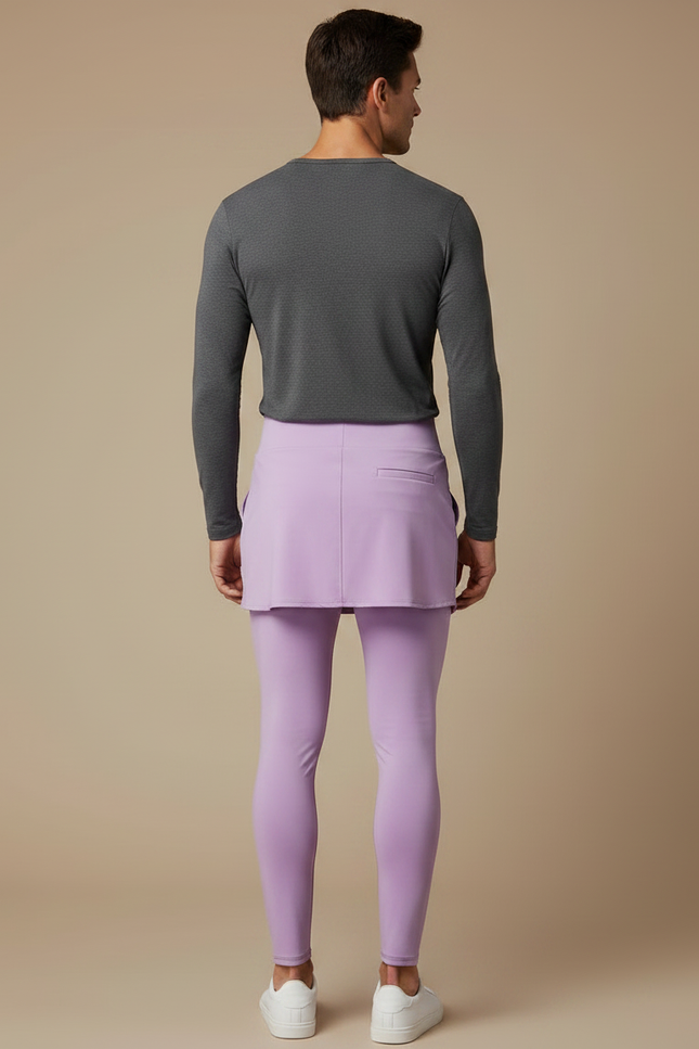 Pantalon Jupe Mauve Ample Sport Homme - Violet Polyester - vue 2