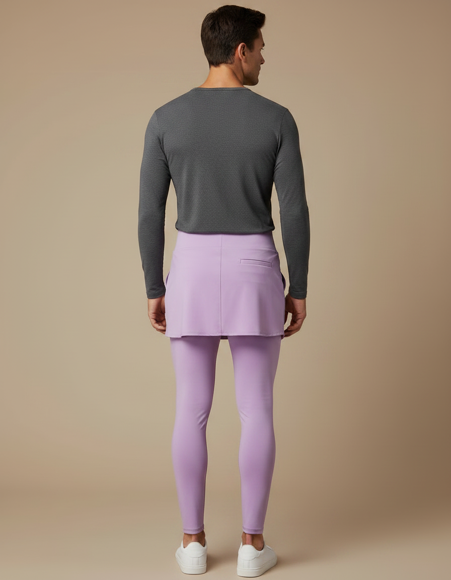 Pantalon Jupe Mauve Ample Sport Homme - Violet Polyester - vue 2