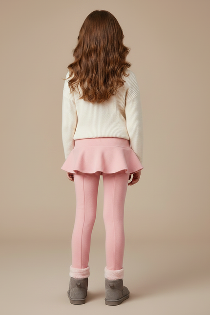 Pantalon Jupe Rose Polaire Chaude Intégrée Fille - Molleton - vue 2