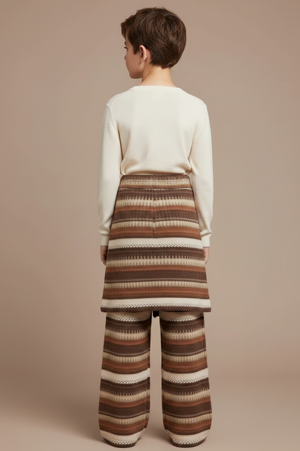 Tailleur Jupe Pantalon - Multicolore Maille - vue 2