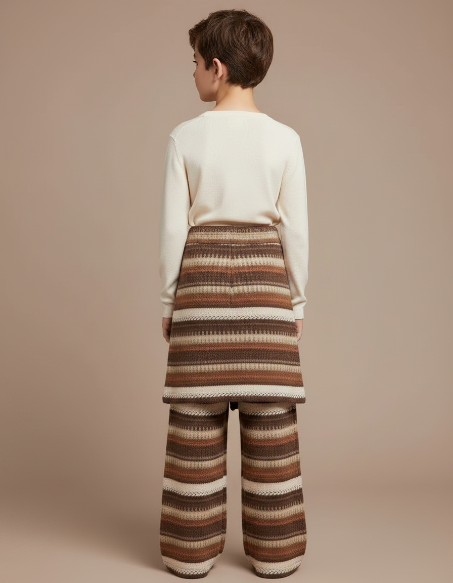 Tailleur Jupe Pantalon - Multicolore Maille - vue 2