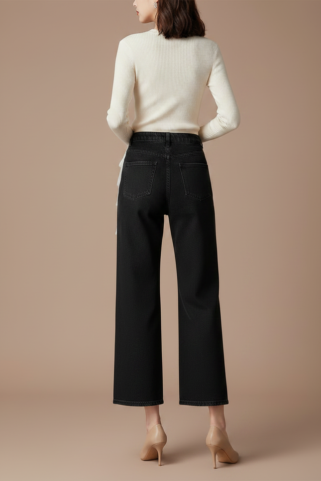 Pantalon Jupe Noir Tulle Blanc Superposé Élégant - Jean - vue 2
