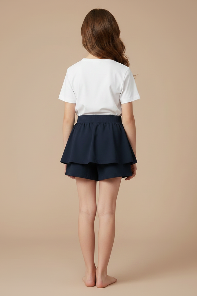 Pantalon Jupe Marine Ample Superposé Enfant - Polyester - vue 2
