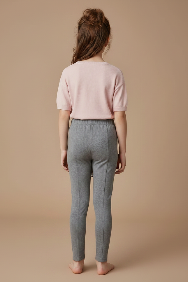 Pantalon Jupe Gris Tulle Superposé Confortable Enfant - Maille - vue 2
