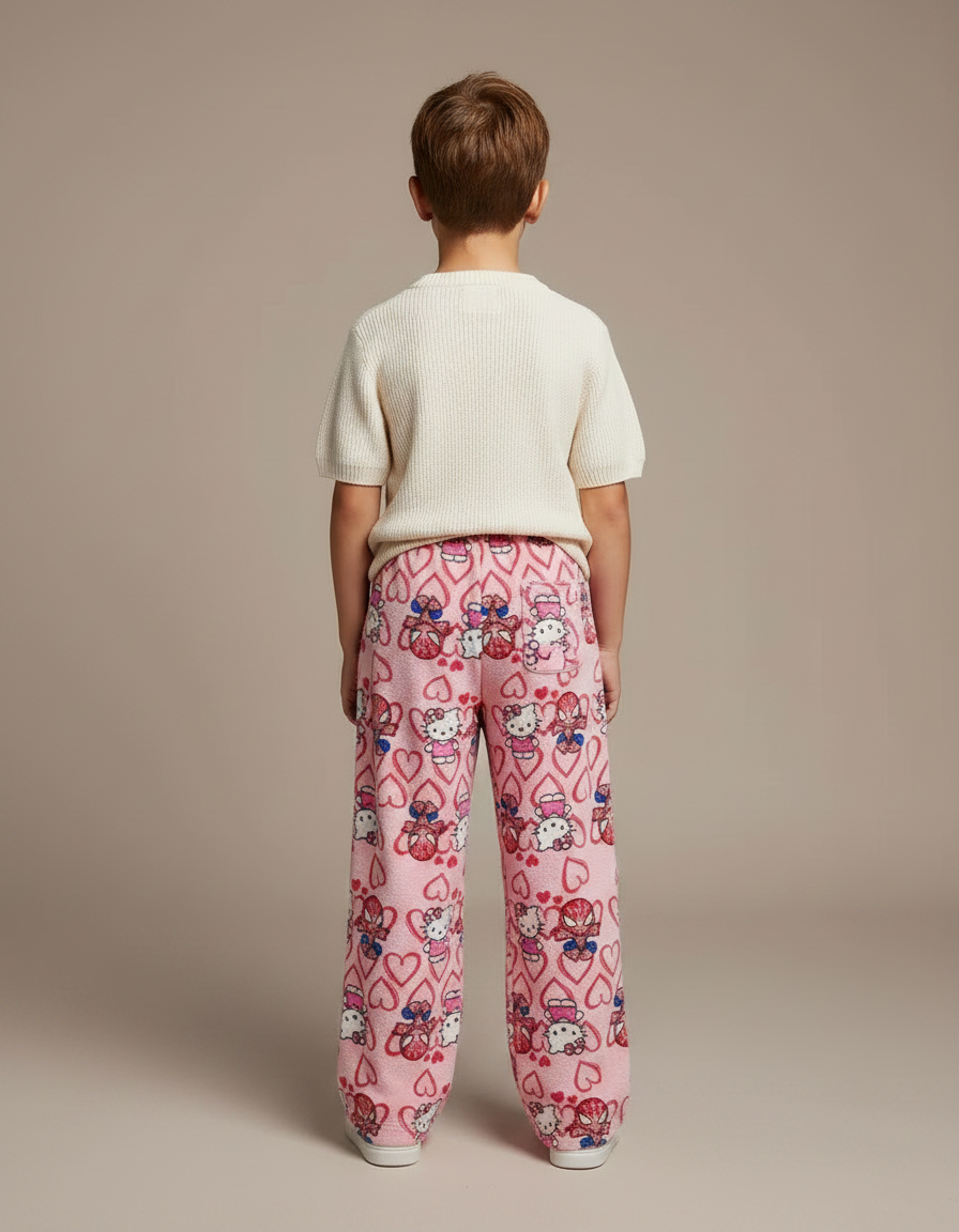 Pantalon Jupe Rose Hello Kitty Spider-Man Molletonné Doux Confortable - vue 2