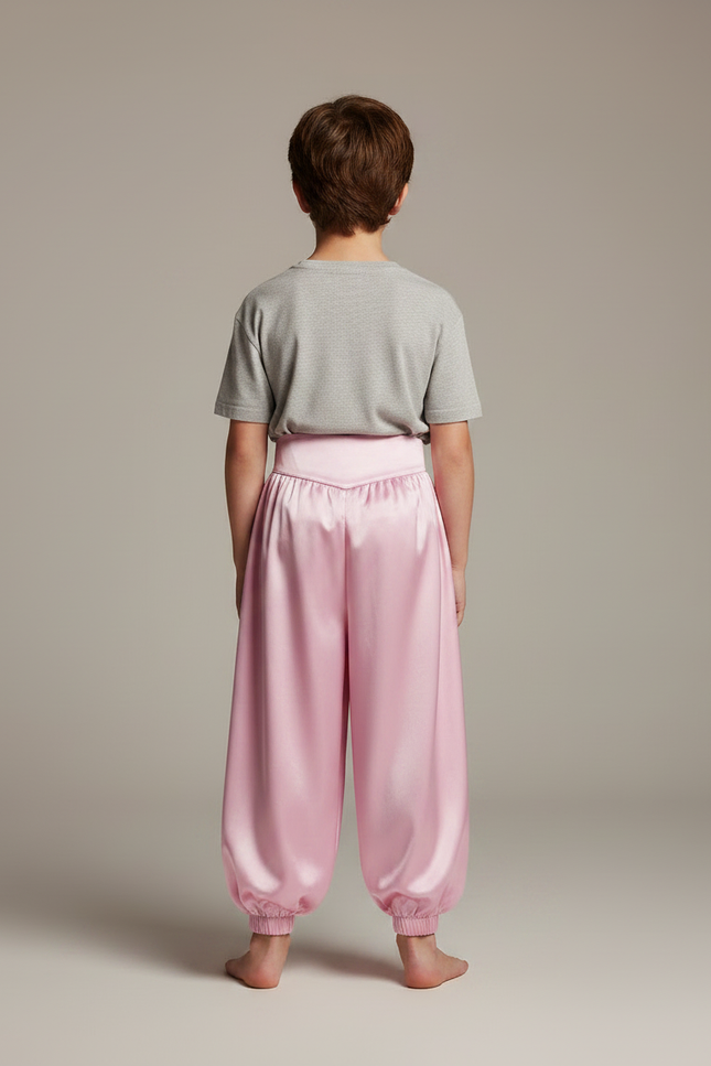 Pantalon Jupe Rose Satiné Drapé Ample Enfant - vue 2