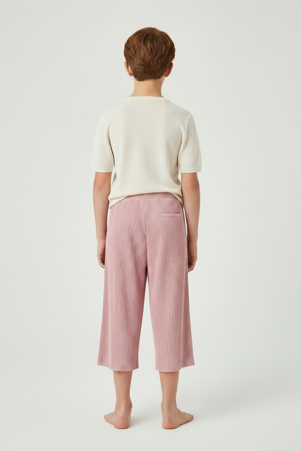 Pantalon Jupe Rose Plissé Ample Enfant Décontracté - Maille - vue 2