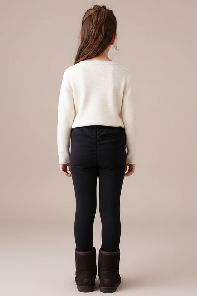 Pantalon Jupe Noir Superposé Perles Doux Fille - Molleton - vue 2