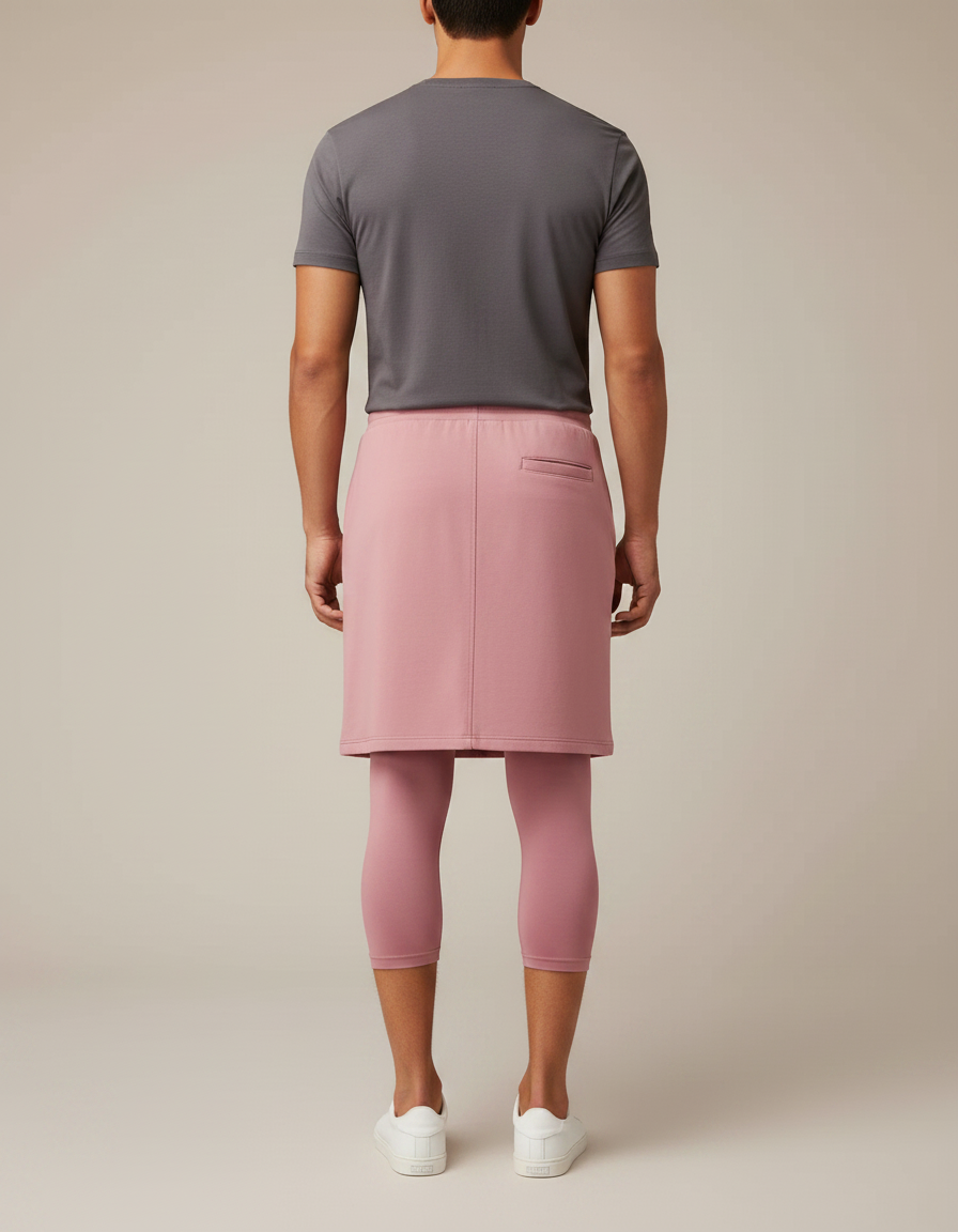 Pantalon Jupe Rose Capris Sport Homme - Polyester - vue 2