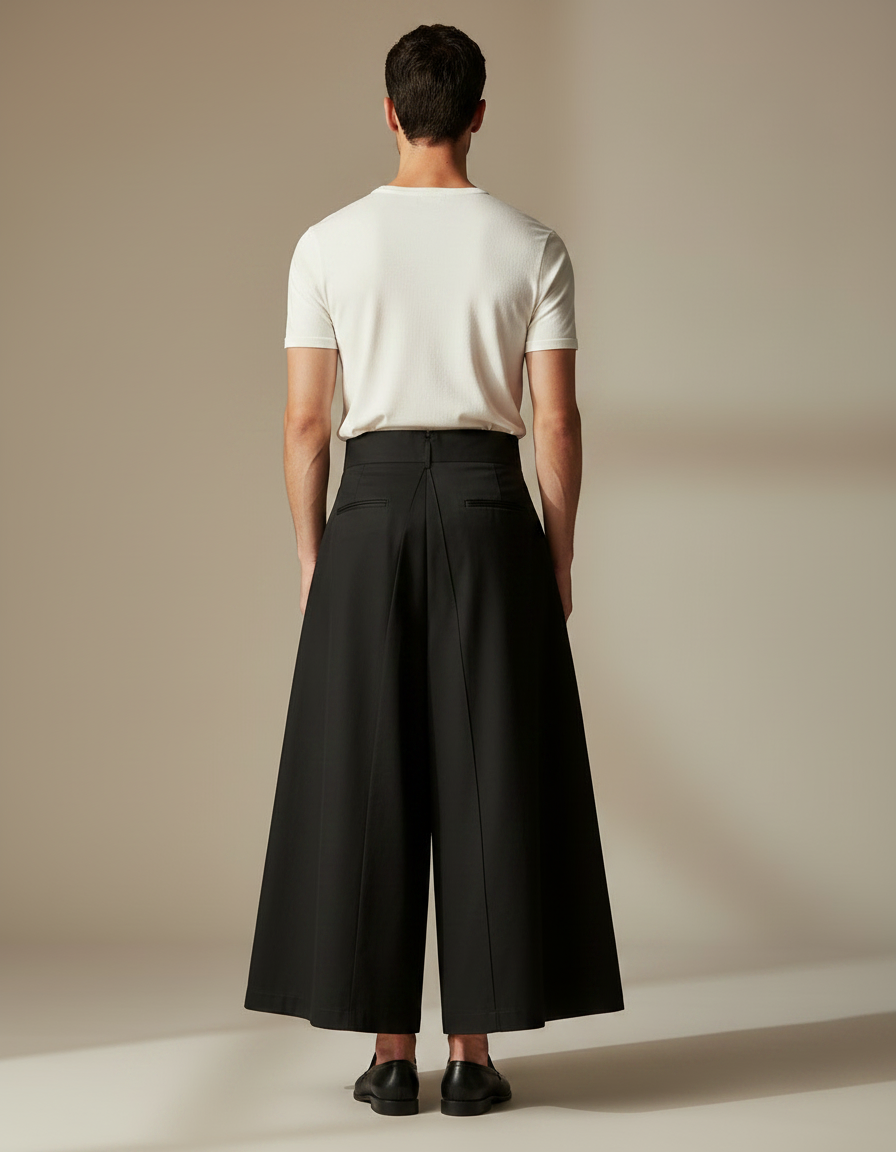Pantalon Jupe F4f1 - Noir Gabardine - vue 2