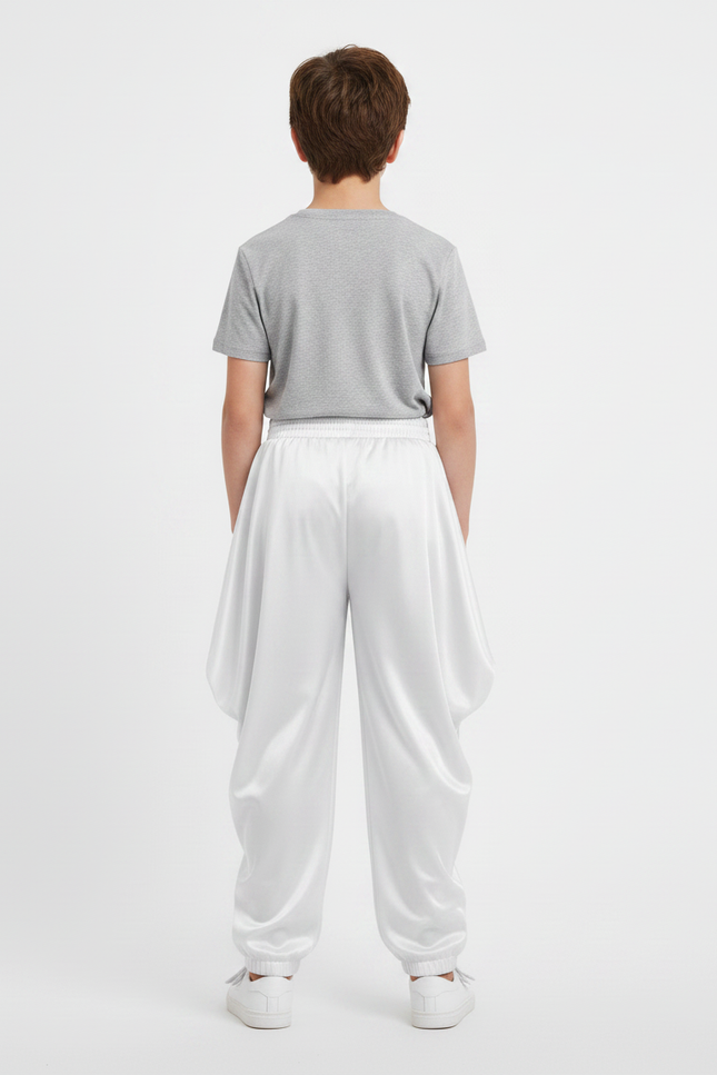 Pantalon Jupe Blanc Satin Ample Bouffant Enfant - vue 2