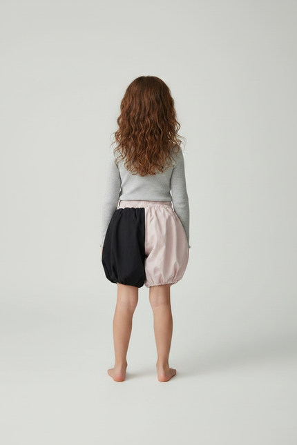 Pantalon Jupe Rose Volants Nœuds Bicolore Fille - Coton - vue 2
