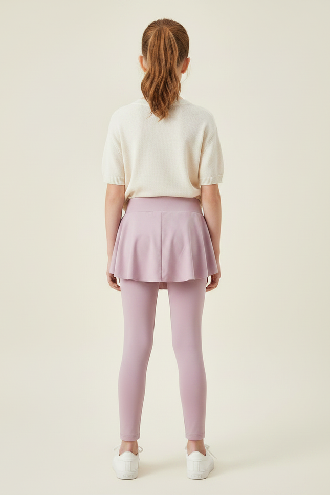 Pantalon Jupe Mauve Sportif Fille Intégré Confortable - Violet Polyester - vue 2