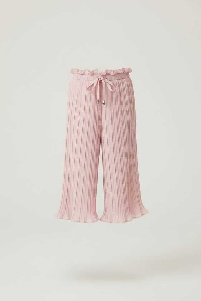Pantalon Jupe Plissé Rose Ample Fille Décontracté - Polyester - vue 3