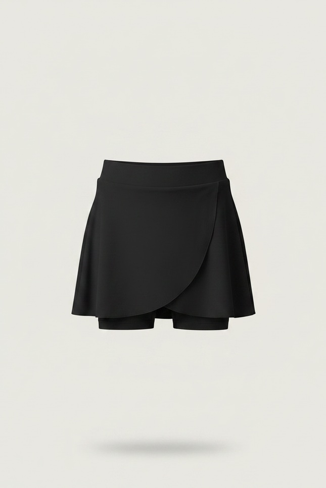 Pantalon Jupe Noir Sportif Fluide Fille - Polyester - vue 3