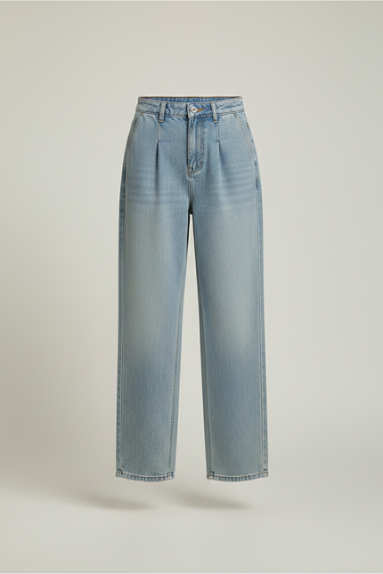 Pantalon Jupe Bleu Tulle Superposé Pois Blanc - Jean - vue 3