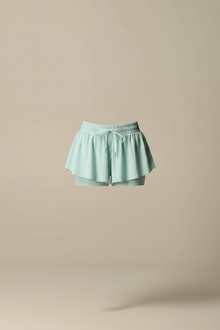 Pantalon Jupe Vert Menthe Fluide Sportif Intégré Femme - Polyester - vue 3