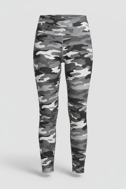 Pantalon Jupe Camouflage Gris Fluide Décontracté Femme - Maille - vue 3