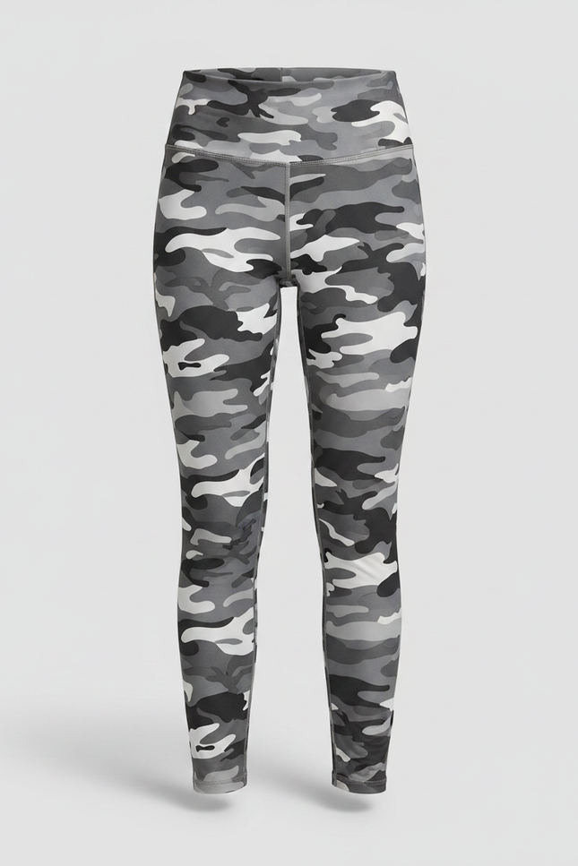 Pantalon Jupe Camouflage Gris Fluide Décontracté Femme - Maille - vue 3