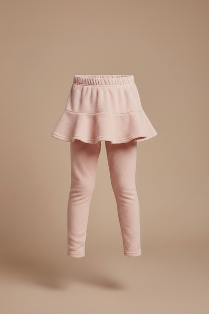 Pantalon Jupe Rose Polaire Volanté Enfant Hiver - Molleton - vue 3