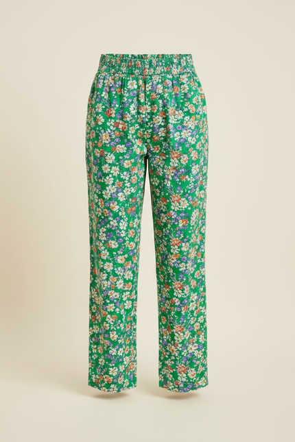 Pantalon Jupe Vert Fleuri Ample Confortable Fille - Viscose - vue 3