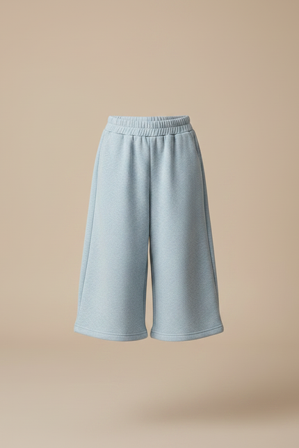 Pantalon Jupe Bleu Ciel Ample Décontracté Polaire Épais - Molleton - vue 3