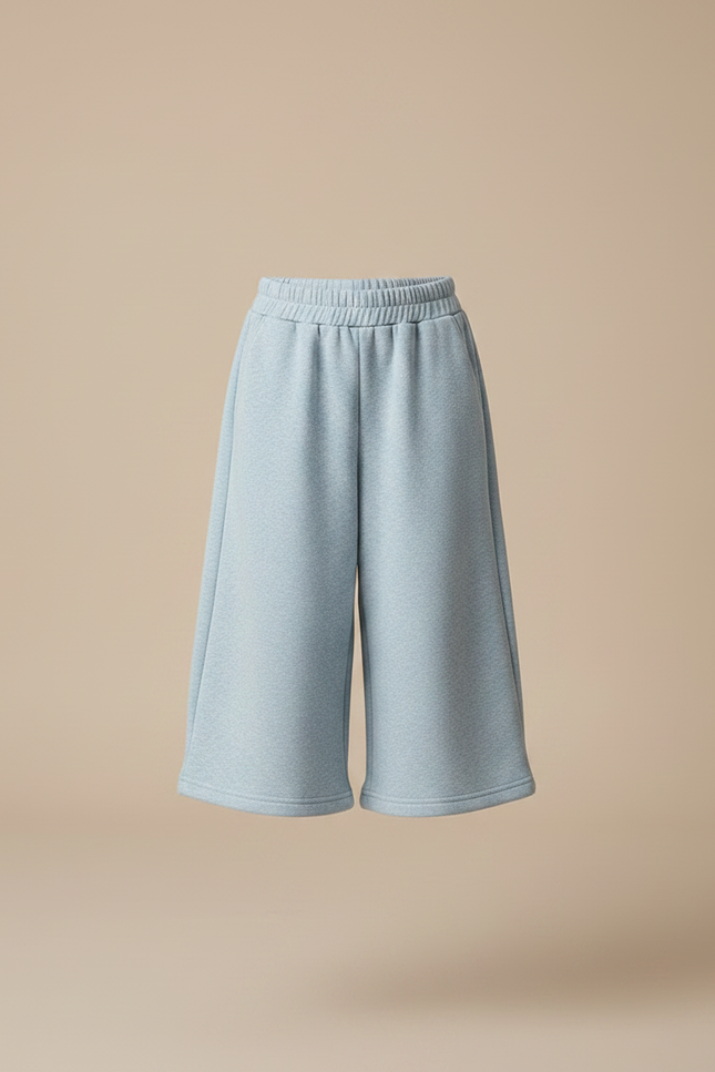 Pantalon Jupe Bleu Ciel Ample Décontracté Polaire Épais - Molleton - vue 3