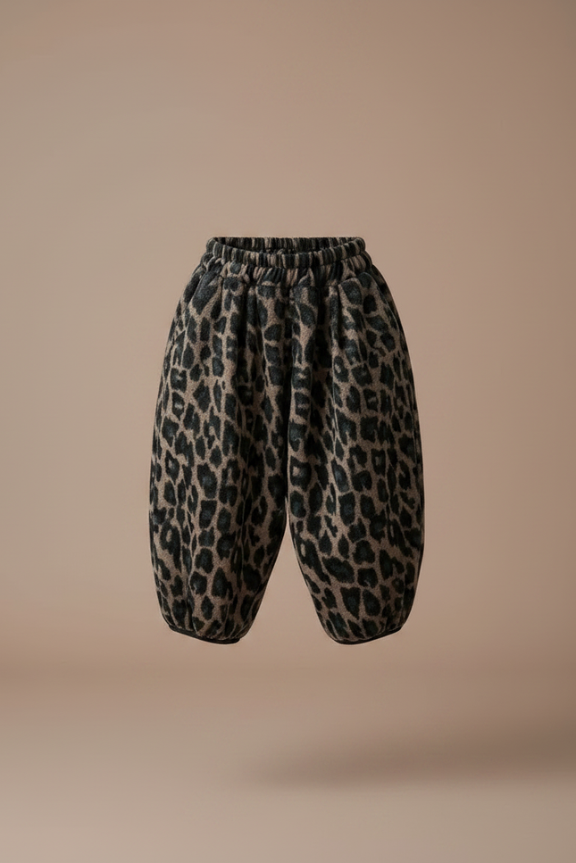 Pantalon Jupe Léopard Ample Molleton Chaud Enfant - Imprimé - vue 3