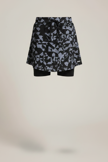 Pantalon Jupe Noir Motif Géométrique Confortable Enfant - Imprimé Maille - vue 3