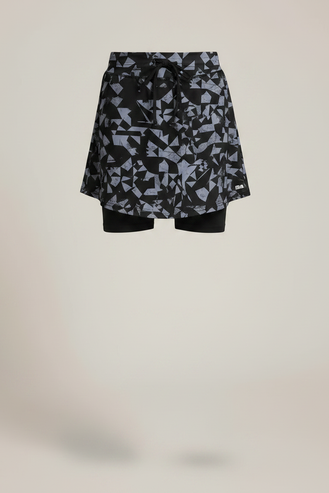 Pantalon Jupe Noir Motif Géométrique Confortable Enfant - Imprimé Maille - vue 3