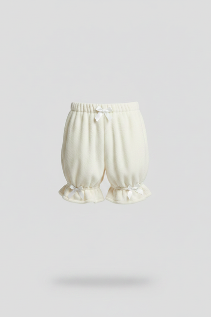 Pantalon Jupe Blanc Crème Moelleux Ample Homme - Beige Molleton - vue 3