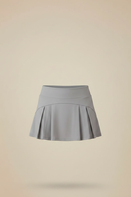 Pantalon Jupe Gris Plissé Sportif Court Respirant - Polyester - vue 3