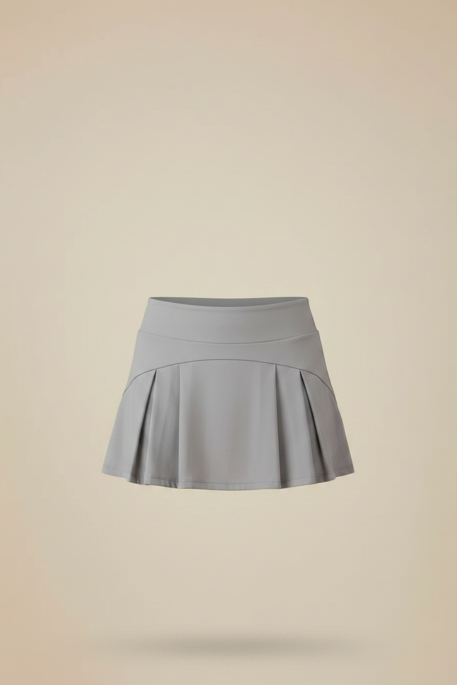 Pantalon Jupe Gris Plissé Sportif Court Respirant - Polyester - vue 3