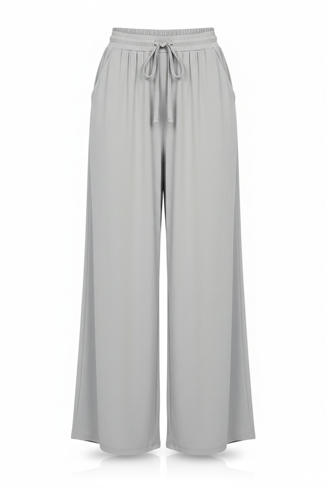 Pantalon Jupe-culotte Femme - Gris Viscose - vue 3