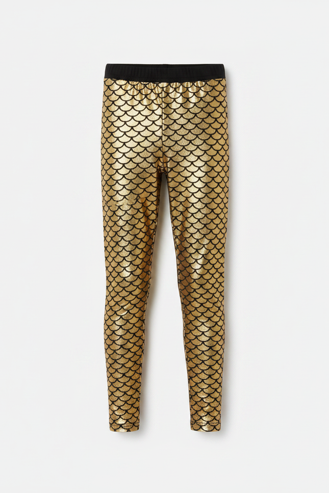 Pantalon Jupe Doré Scintillant Tulle Écaille Fille - Polyester - vue 3
