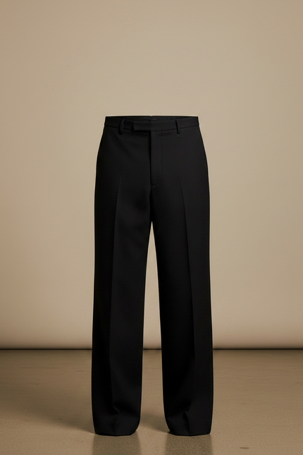 Pantalon Jupe Noir Long Asymétrique Élégant Homme - Laine - vue 3