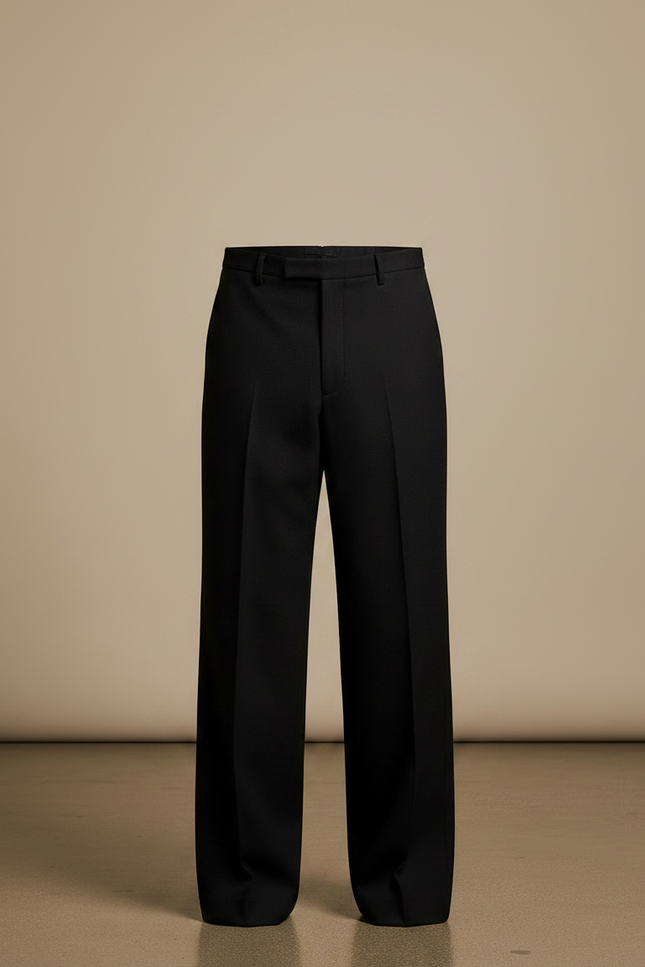 Pantalon Jupe Noir Long Asymétrique Élégant Homme - Laine - vue 3