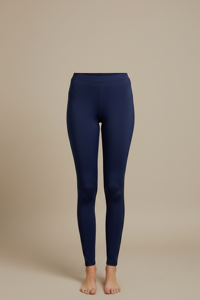 Pantalon Jupe Bleu Marine Crossover Sportif Femme Uni - Polyester - vue 3