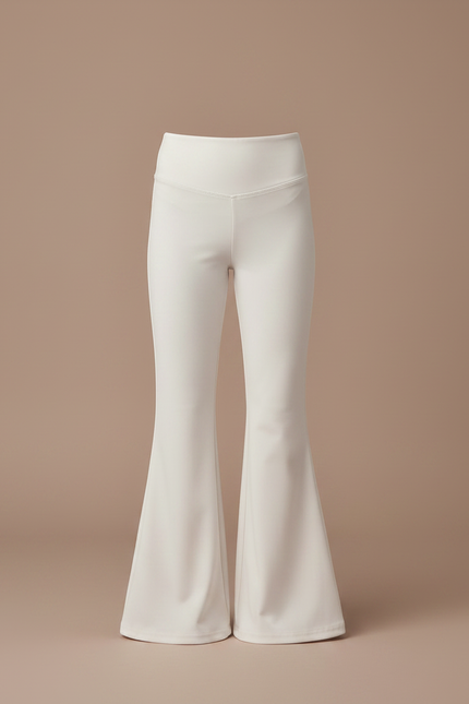 Pantalon Jupe Évasé Blanc Extensible Confortable Fille - Polyester - vue 3