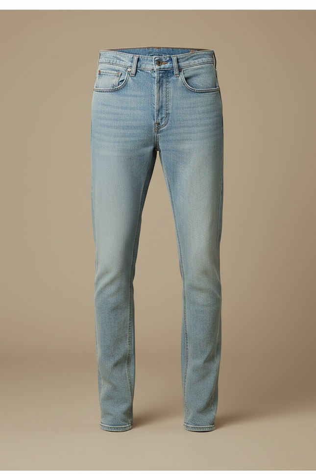 Pantalon Jupe Jean Transparent Blanc Dentelle Moderne - Bleu - vue 3
