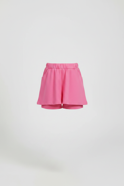 Pantalon Jupe Rose Évasé Sportif Confortable Enfant - Molleton - vue 3