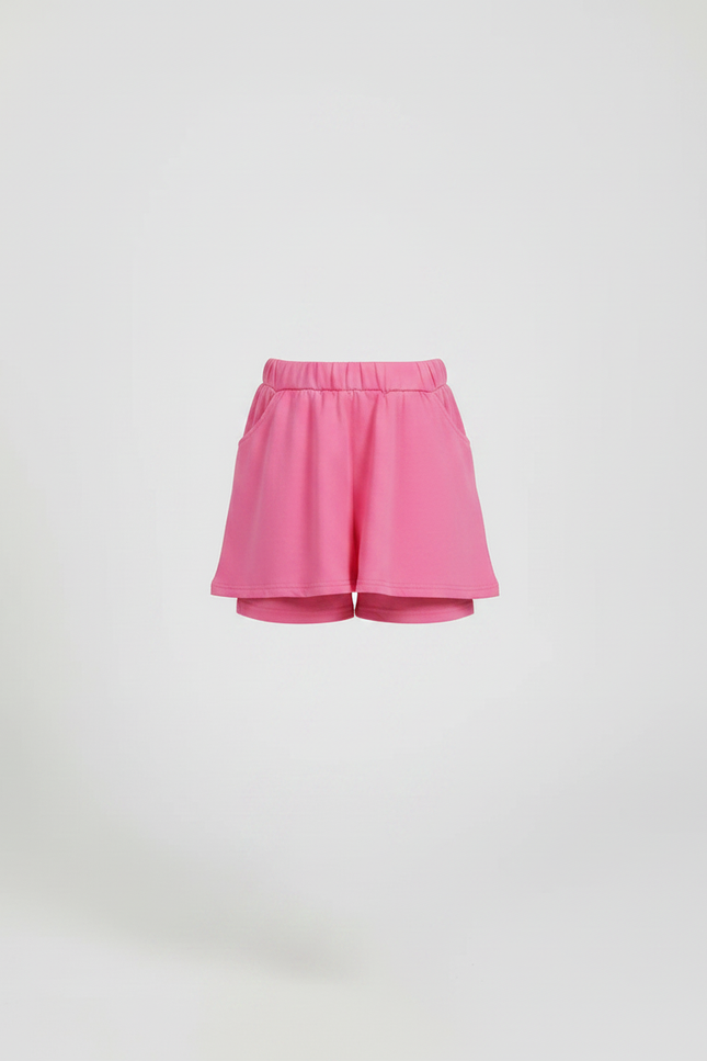 Pantalon Jupe Rose Évasé Sportif Confortable Enfant - Molleton - vue 3