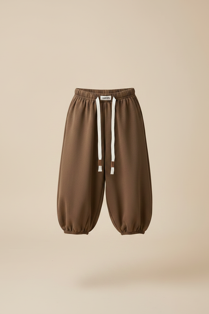 Pantalon Jupe Marron Ample Coton Confortable Enfant - Molleton - vue 3