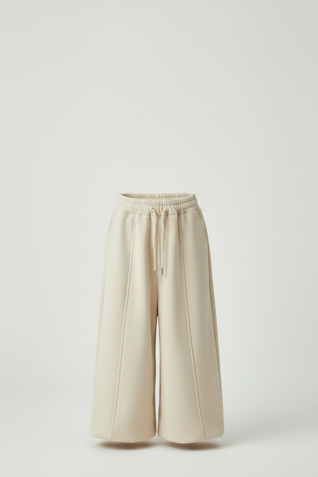 Pantalon Jupe Beige Ample Épais Confortable Enfant - Molleton - vue 3